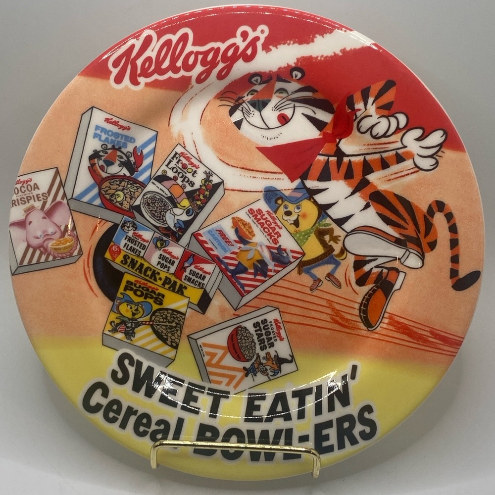 Vintage Kellogg's Sweet Eatin' Cereal Bowl-ers 8” Ceramic Plate